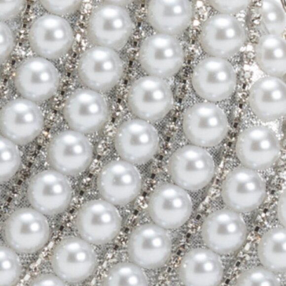 NATASHA Crystal Stones And Pearl Clutch